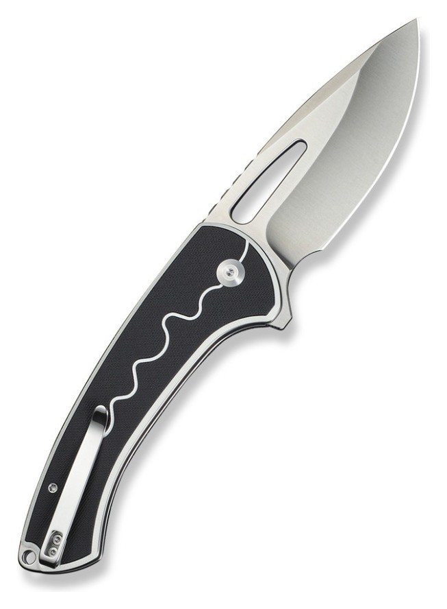 Ніж складаний туристичний Sencut Squiggy, (9.9 см) 9Cr18MoV / G10 чорно-білий