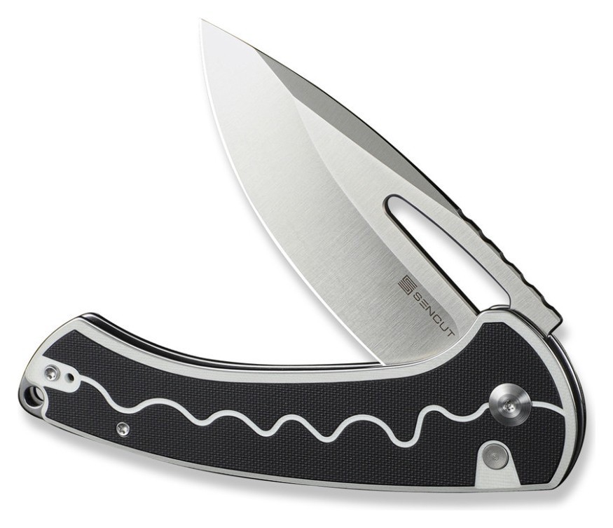 Ніж складаний туристичний Sencut Squiggy, (9.9 см) 9Cr18MoV / G10 чорно-білий
