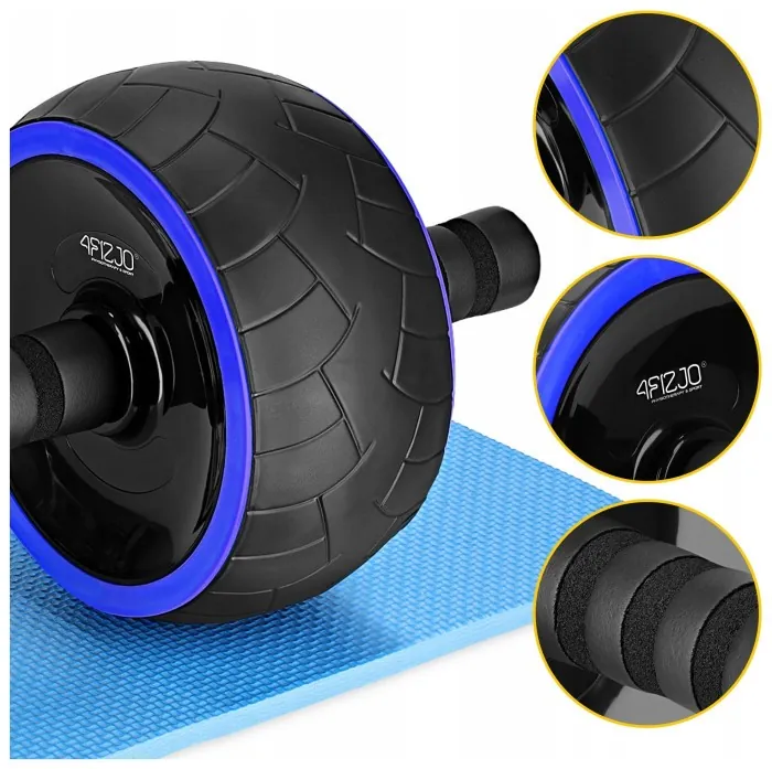 Ролик (гімнастичне колесо) для преса 4FIZJO Ab Wheel XL Black/Blue (P-5907739314437)