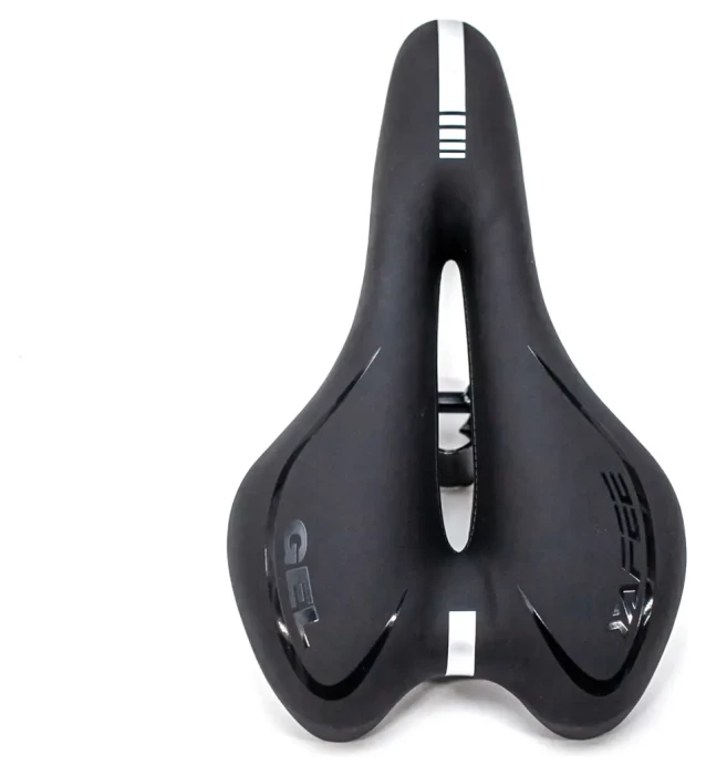 Сідло з замком 280*160 мм МТВ з отвором VLT YF-1034 чорно-білий