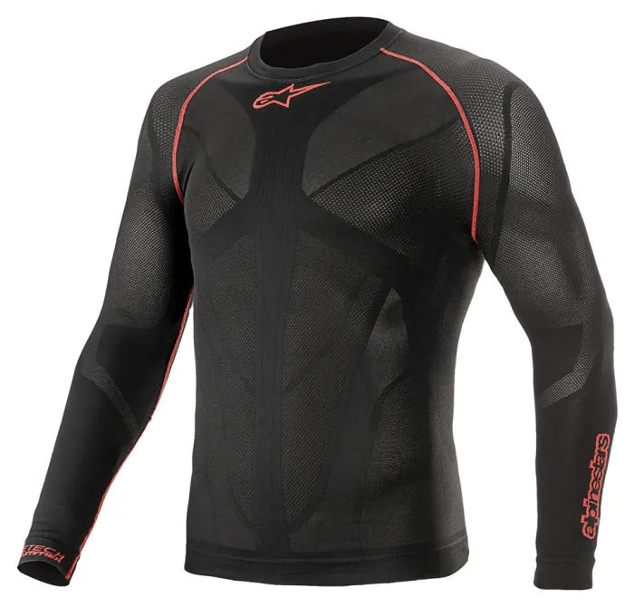 Alpinestars RIDE TECH V2 TOP LONG SLEEVE SUMMER BLACK RED, M/L