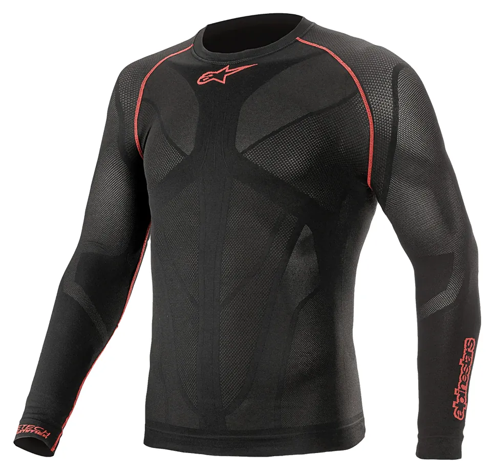 Футболка Alpinestars RIDE TECH V2 TOP LONG SLEEVE SUMMER BLACK RED, M/L (SPT_4752521-13-M/L)