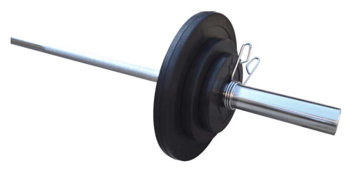 Штанга резиновая RN-Sport 50 кг с олимпийским грифом