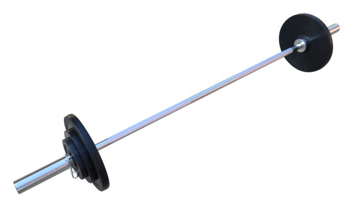 Штанга резиновая RN-Sport 50 кг с олимпийским грифом