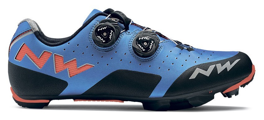 Туфлі велосипедні Northwave REBEL M 43 (10.5US) Blue/lobster orange (80182042-24) O, укр, укр