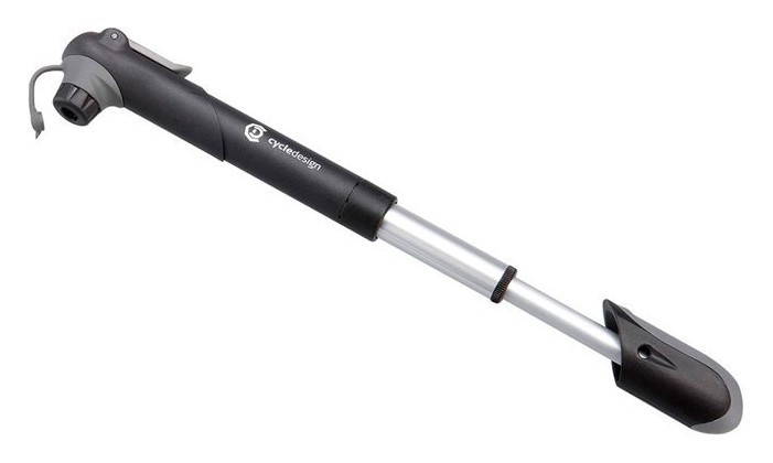 Насос для велосипедов Cycledesign TELES P-METR Black/silver (PP0013)