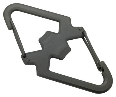 Munkees 3202 карабин SS Carabiner with Bottle Opener серый