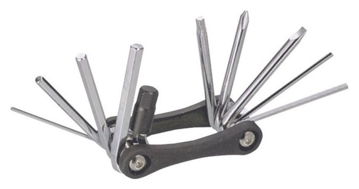 Мультитул складний для велосипеда Cycledesign MULTI V.1 Black/Nickel (CDTO0015), укр, укр