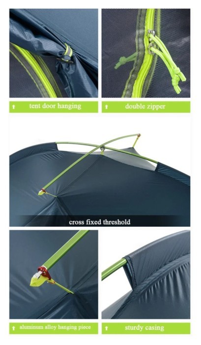 Намет двомісний Naturehike Tagar NH17T180-J, темний блакитний, укр, укр