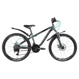 Велосипед 24" Discovery FLINT AM DD 2022 (темно-сірий із чорним (м))
