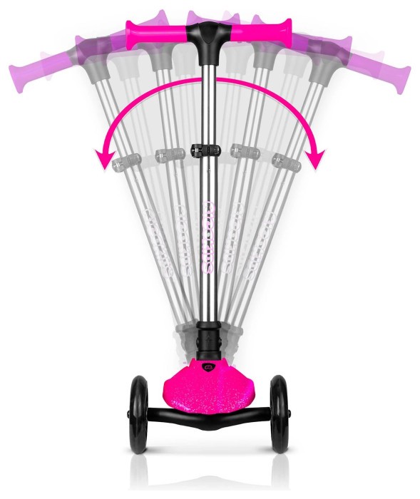 Детский самокат трехколесный Ricokids Jelly розовый