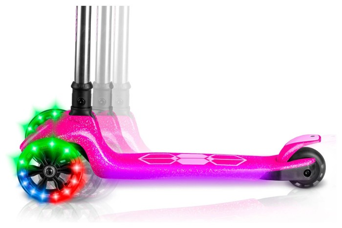 Детский самокат трехколесный Ricokids Jelly розовый