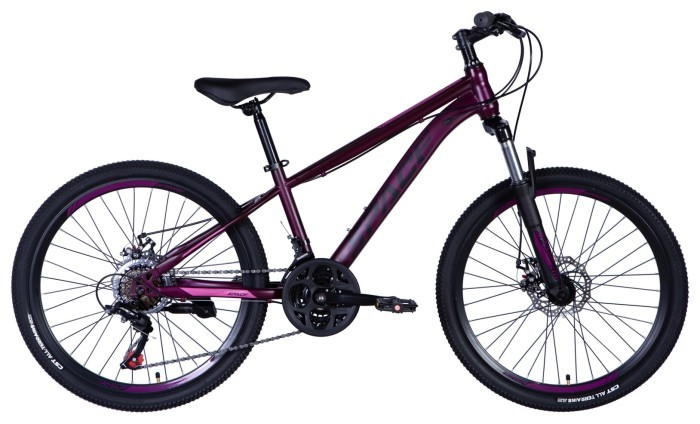 Велосипед ST 24" SPACE MARS DD FR рама-13" фіолетовий 2024, укр, укр