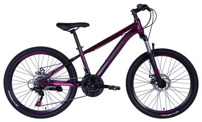 Велосипед ST 24" SPACE MARS DD FR рама-13" фиолетовый 2024