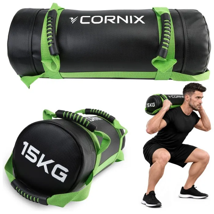 Мешок для кроссфита Cornix 15 кг тренировочный XR-0550 Black/Green