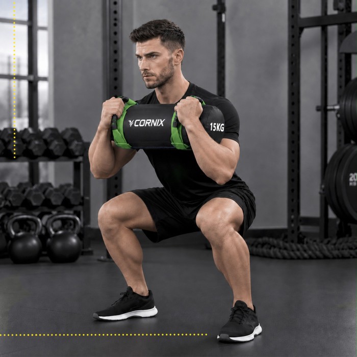 Мешок для кроссфита Cornix 15 кг тренировочный XR-0550 Black/Green
