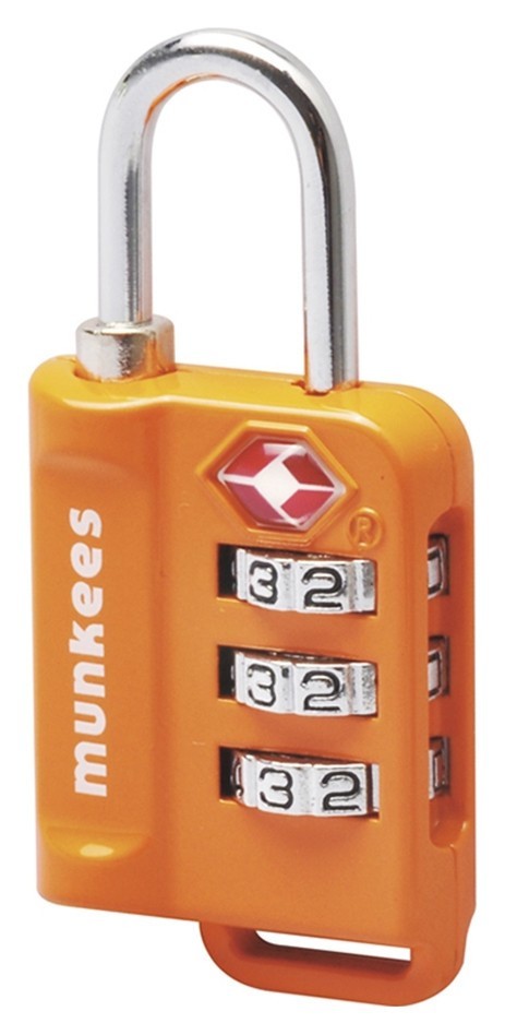 Munkees 3610 брелок-замок TSA Combi Lock orange