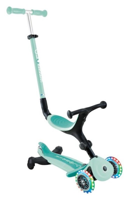 Самокат GLOBBER серії GO UP ACTIVE 360 м'ятний, до 20/50кг, 1+, колеса світяться, укр, укр