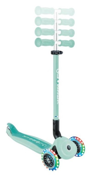 Самокат GLOBBER серії GO UP ACTIVE 360 м'ятний, до 20/50кг, 1+, колеса світяться, укр, укр