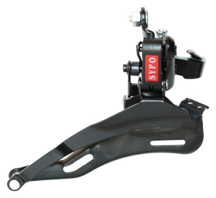 Перемикач перед. нижній хомут н/тяга  max-48T під трубу 28,6мм чорний SYPO YD-Q40, укр, укр