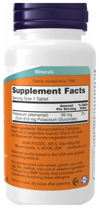 Potassium Gluconate 99mg - 100 tabs