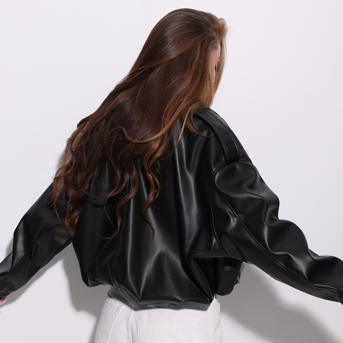 Куртка женская Slavni эко кожа весна осень черная, Куртка Slavni Aven женская черная