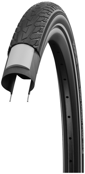 Покрышка 26x1.75 (47-559) Schwalbe ROAD CRUISER PLUS PunctureGuard, TwinSkin B/B+RT HS484 GREEN 50EPI