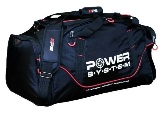 Спортивна сумка Power System PS-7010 Gym Bag Magna (65арк.) Blak/Red