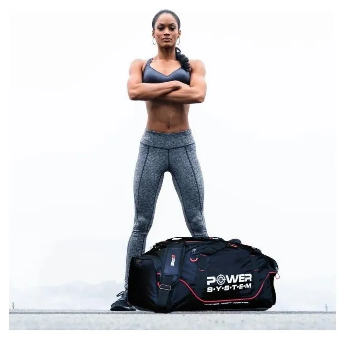 Спортивна сумка Power System PS-7010 Gym Bag Magna (65арк.) Blak/Red