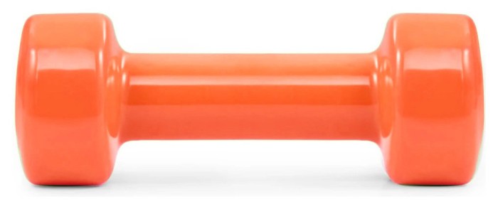Гантели виниловые PowerPlay 4125 Achilles 2*4 кг. Оранжевые (пара - 2шт.) + Резинка для фитнеса 7,5кг