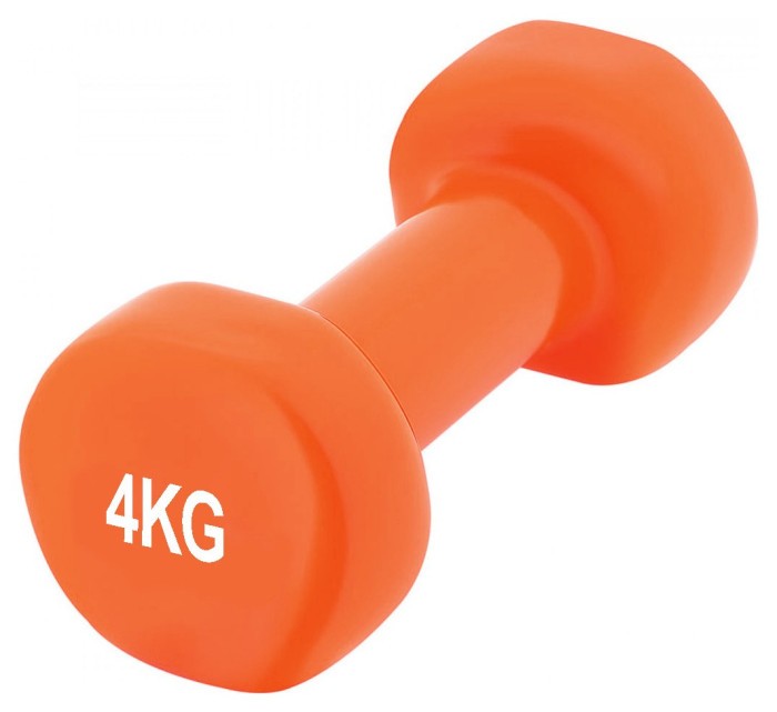 Гантели виниловые PowerPlay 4125 Achilles 2*4 кг. Оранжевые (пара - 2шт.) + Резинка для фитнеса 7,5кг