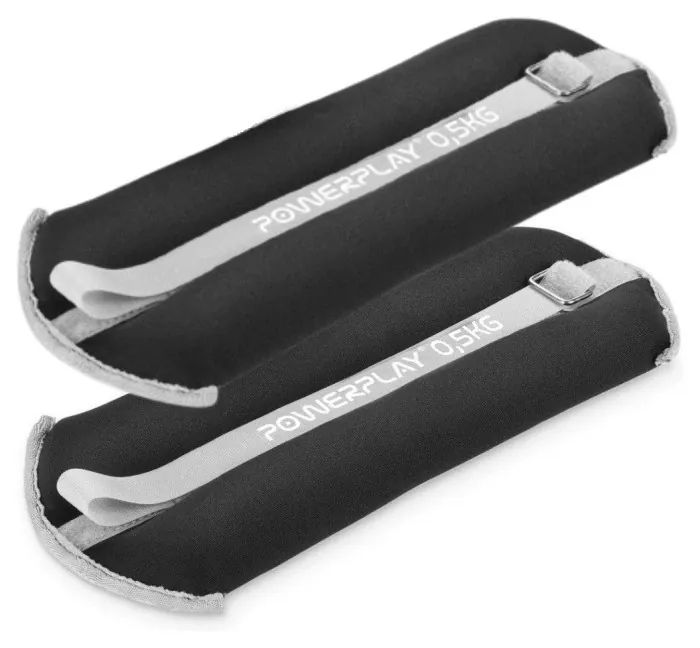 Манжети для ніг та рук PowerPlay PP-4349 Ankle/Wrist Weights (2шт.*0.5 kg) (пара) Чорні