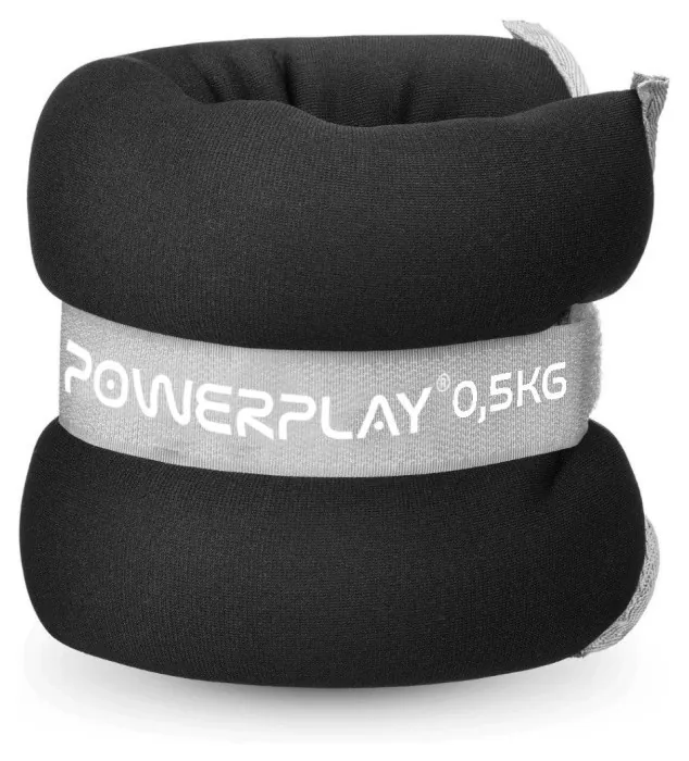 Манжети для ніг та рук PowerPlay PP-4349 Ankle/Wrist Weights (2шт.*0.5 kg) (пара) Чорні