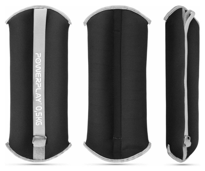 Манжети для ніг та рук PowerPlay PP-4349 Ankle/Wrist Weights (2шт.*0.5 kg) (пара) Чорні