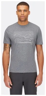 Футболка мужская Rab Mantle Outline Tee, Beluga, SML
