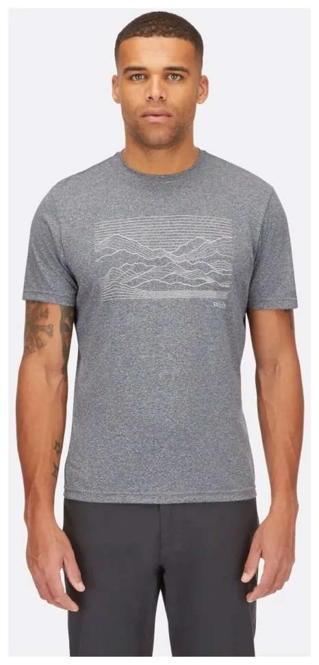 Футболка чоловіча Rab Mantle Outline Tee, Beluga, SML (SHM_RB QCC-01-BEL-SML)