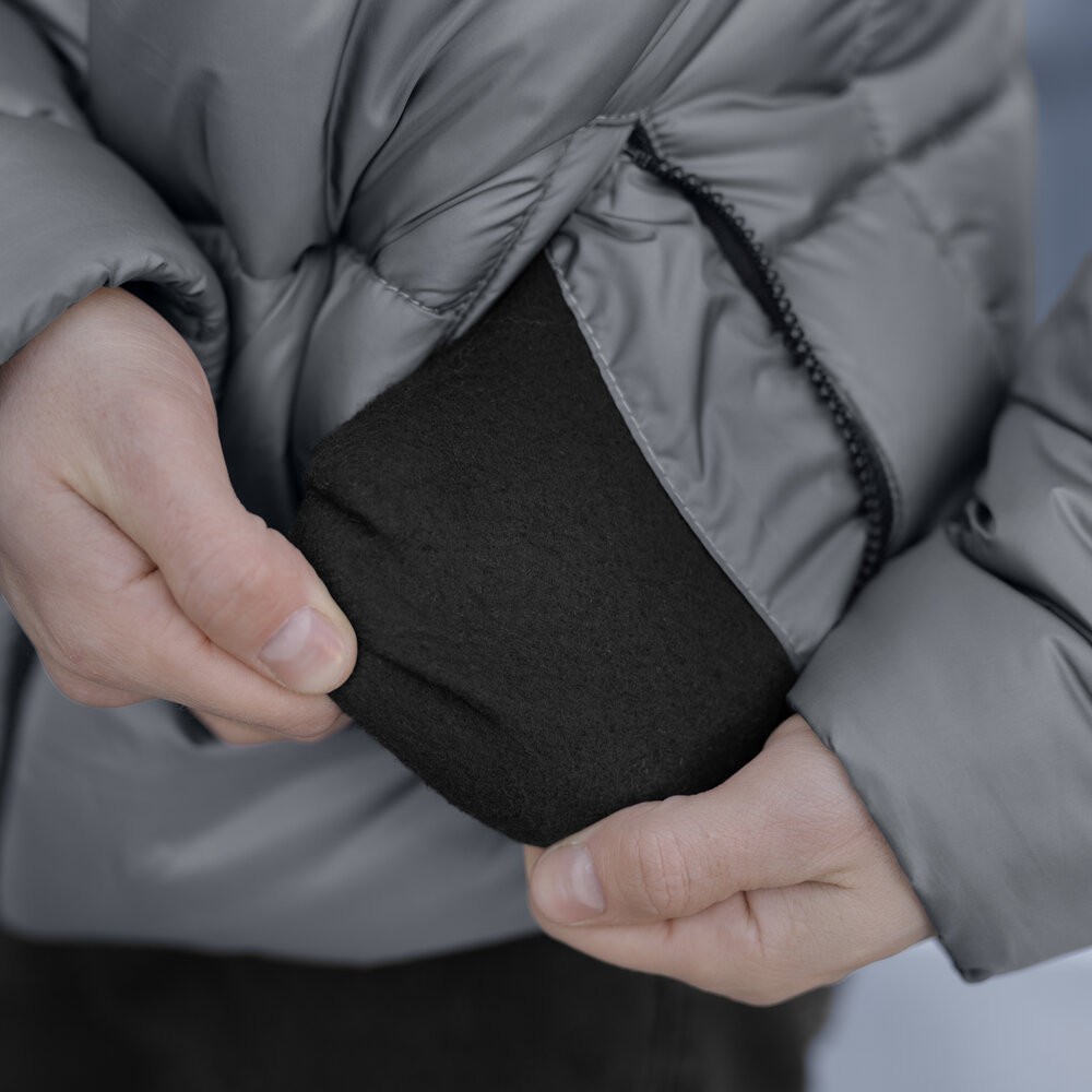 Чоловіча зимова куртка темно-сіра Pobedov Bubble Gum, укр, укр