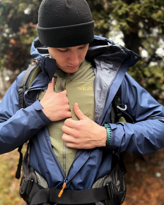 Чоловіча флісова кофта Rab Tecton Jacket, Deep Ink