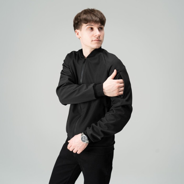 Бомбер Pobedov Thunder Черный S OWbb3 167Sba