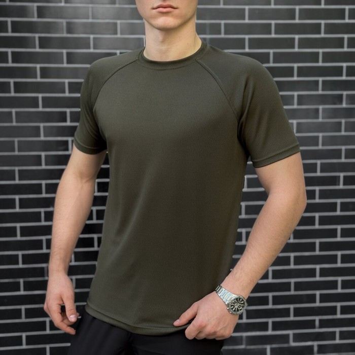 Футболка хакі кулмакс чоловіча Pobedov Ergo, укр, укр