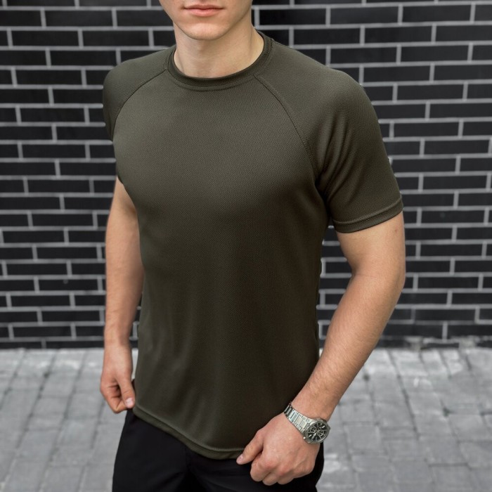 Футболка хакі кулмакс чоловіча Pobedov Ergo, укр, укр