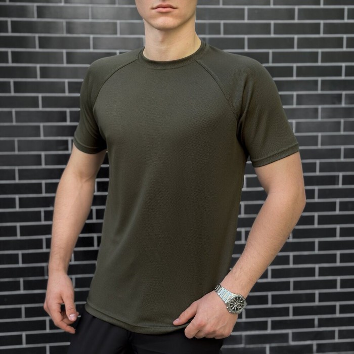 Футболка хакі кулмакс чоловіча Pobedov Ergo, укр, укр