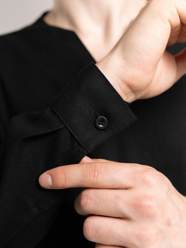 Сорочка чоловіча з довгим рукавом чорна Pobedov Horizon, укр, укр