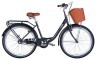 Велосипед ST 26" Dorozhnik LUX планет рама- " с багажником задн St с корзиной Pl с крылом St 2024 (темно-сірий), укр