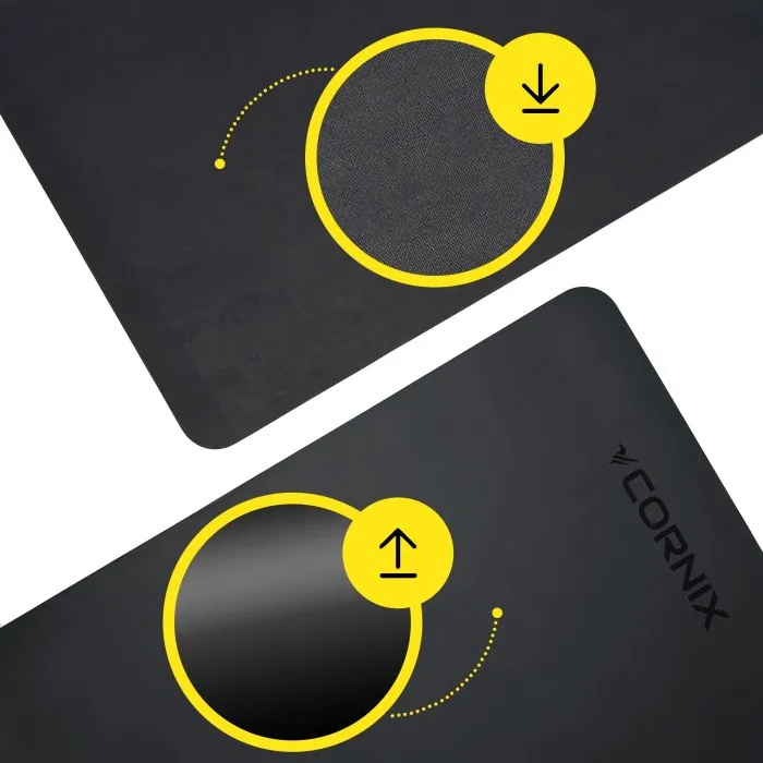 Коврики спортивные Cornix PU 183 x 68 x 0.4 см для йоги и фитнеса XR-0317 Black