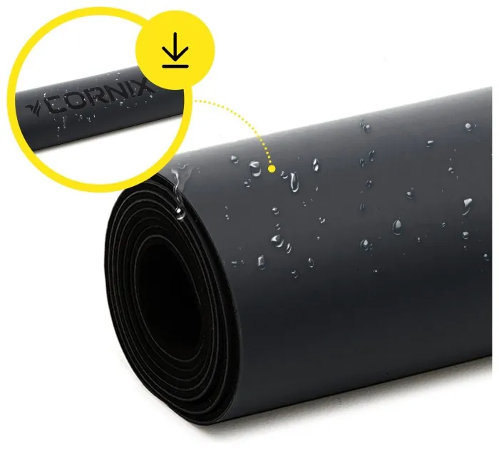 Коврики спортивные Cornix PU 183 x 68 x 0.4 см для йоги и фитнеса XR-0317 Black
