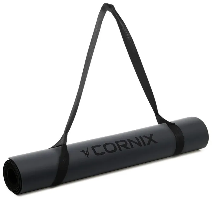 Коврики спортивные Cornix PU 183 x 68 x 0.4 см для йоги и фитнеса XR-0317 Black