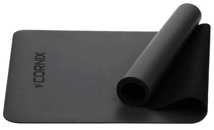Коврики спортивные Cornix PU 183 x 68 x 0.4 см для йоги и фитнеса XR-0317 Black