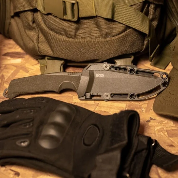 Ніж SOG Trident FX, OD Green/Partaily Serrated