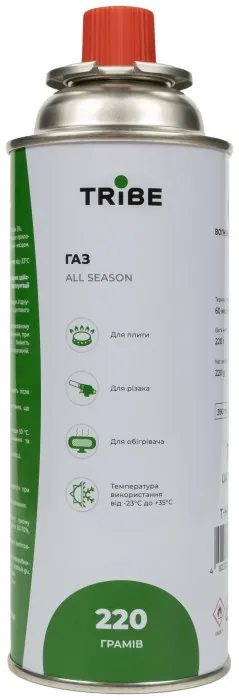 Картридж газовий Tribe цанговий 220 г T-HF-0006